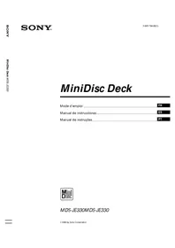 Notice SONY MDSJE330 Dictaphone
