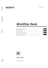 Notice SONY MDSJE520 Dictaphone