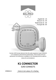 Notice ELRO K1 CONNECTOR Maison intelligente