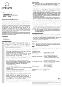Notice Renkforce OTG302 Lecteur de cartes mémoire