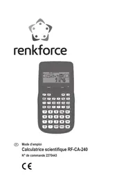Notice Renkforce RFCA240 Calculatrice