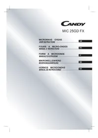 Notice CANDY MIC25GDFX04 Micro-ondes