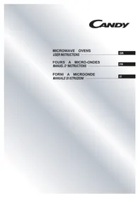 Notice CANDY MICG201BUK Micro-ondes