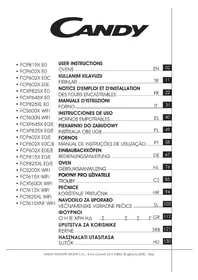 Notice CANDY FCXT600X WIFI Gömme fırın