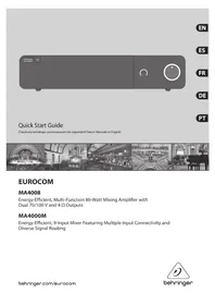 Notice BEHRINGER EUROCOM MA4000M