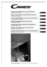Notice CANDY CPWD290X Distributeur d'eau