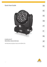 Notice BEHRINGER EUROLIGHT MOVING HEAD MH363 Oświetlenie