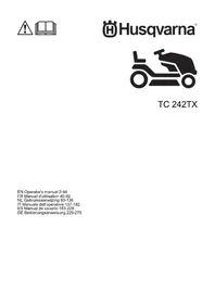Notice HUSQVARNA TC 242TX Tracteur de jardin