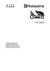 Notice HUSQVARNA TC238TX Tracteur de jardin