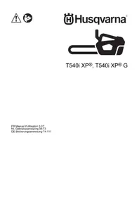 Notice HUSQVARNA T540I XP Zaag