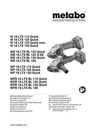 Notice METABO WPB 18 LTX BL 125 QUICK IK Levigatrice