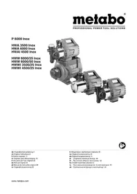 Notice METABO HWW 600025 INOX Pompa