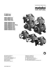 Notice METABO HWW 350025 INOX Pompa