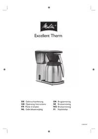 Notice MELITTA EXCELLENT STEEL THERM M518 Kaffemaskin