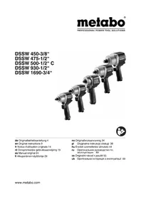 Notice METABO DSSW 93012 шуруповерт