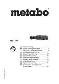 Notice METABO RS 1100 Skruetrækker