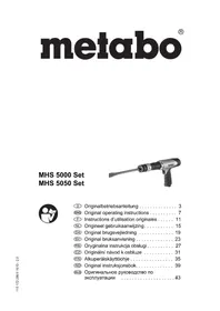 Notice METABO MHS 5000 SET Skruetrækker