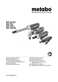 Notice METABO DG 70090 Screwdriver