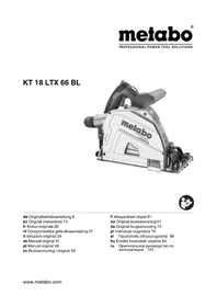 Notice METABO KT 18 LTX 66 BL Fűrész
