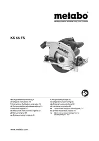 Notice METABO KS 66 FS Fűrész