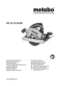 Notice METABO KS 18 LTX 66 BL Fűrész