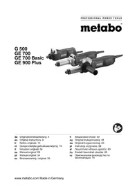 Notice METABO GE 700 BASIC μύλος