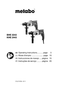 Notice METABO BHE 2243 Marteau