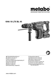 Notice METABO KHA 18 LTX BL 40 Marteau