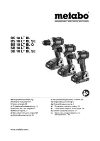 Notice METABO BS 18 LT BL Q BUND Trapano