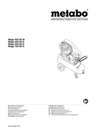 Notice METABO MEGA 40050 W Compressore