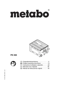 Notice METABO PK 200 Sega