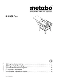 Notice METABO BKH 450 PLUS Sega