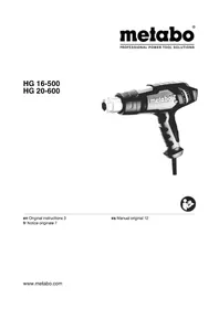 Notice METABO HG 16500 Pistolet thermique