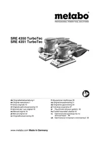 Notice METABO SRE 4351 TURBOTEC Levigatrice