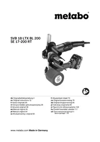 Notice METABO SE 17200 RT Milling machine