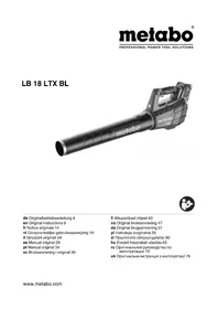 Notice METABO LB 18 LTX BL Souffleur