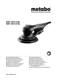 Notice METABO SXE 1505.0 BL Levigatrice