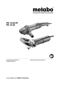 Notice METABO PE 1530 Polisher