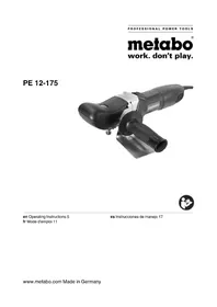 Notice METABO PE 12175 Polisher