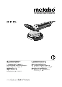 Notice METABO RF 14115 Milling machine