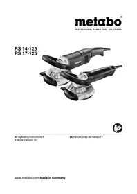 Notice METABO RS 14125 Polisher