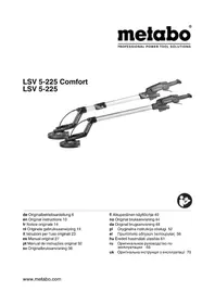 Notice METABO LSV 5225 COMFORT Levigatrice