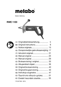 Notice METABO RWE 1100 Trapano
