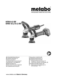 Notice METABO KFM 18 LTX 3 RF Milling machine