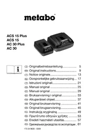 Notice METABO ACS 15 PLUSEU Caricabatterie