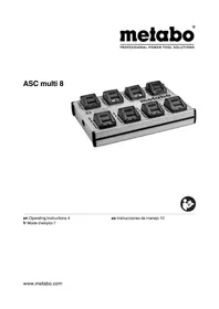 Notice METABO ASC MULTI 8 Battery charger