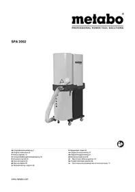 Notice METABO SPA 2002 W Collecteur de poussière
