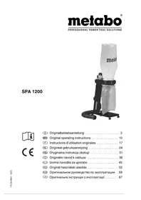 Notice METABO SPA 1200 Aspirateur industriel