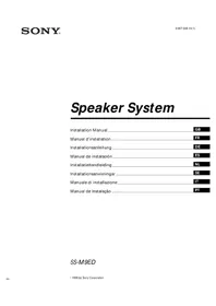 Notice SONY SSM9ED Caixa de som