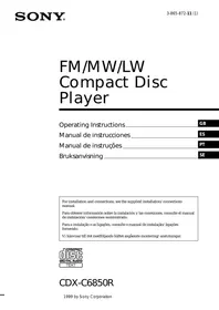 SONY CDX-C6850R - Bilradio